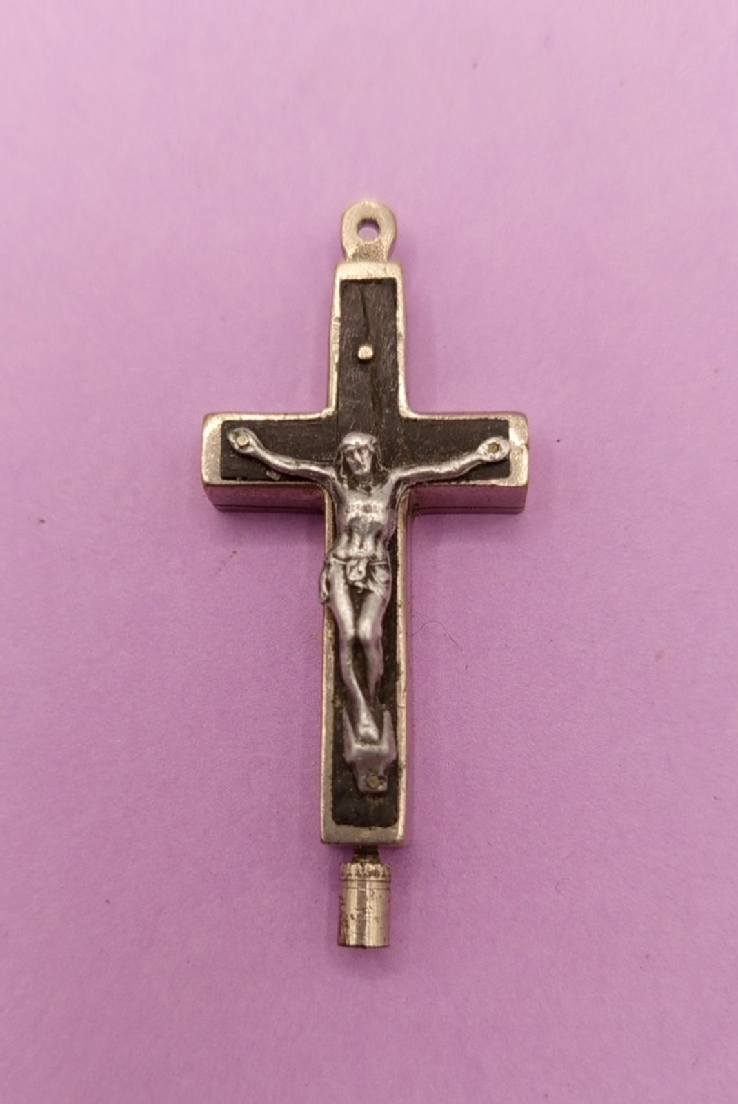NO TARIFFS Antique Reliquary Saints Relics Religious Crucifix Cross Pendant