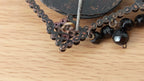 NO TARIFFS Antique Jet Mourning Cameo Brooch Dangling Beads Victorian