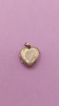 NO TARIFFS Vintage Silver Heart Engraved Locket Pendant