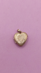 NO TARIFFS Vintage Silver Heart Engraved Locket Pendant