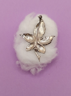 Vintage Silver Brooch Leaf Sweden Modernist MCM Mid Century Scandinavia