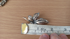 Vintage Silver Brooch Leaf Sweden Modernist MCM Mid Century Scandinavia