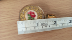 NO TARIFF Vintage Miniature Petit Point Perfume bottle Filigree Stopper Antique