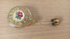 NO TARIFF Vintage Miniature Petit Point Perfume bottle Filigree Stopper Antique