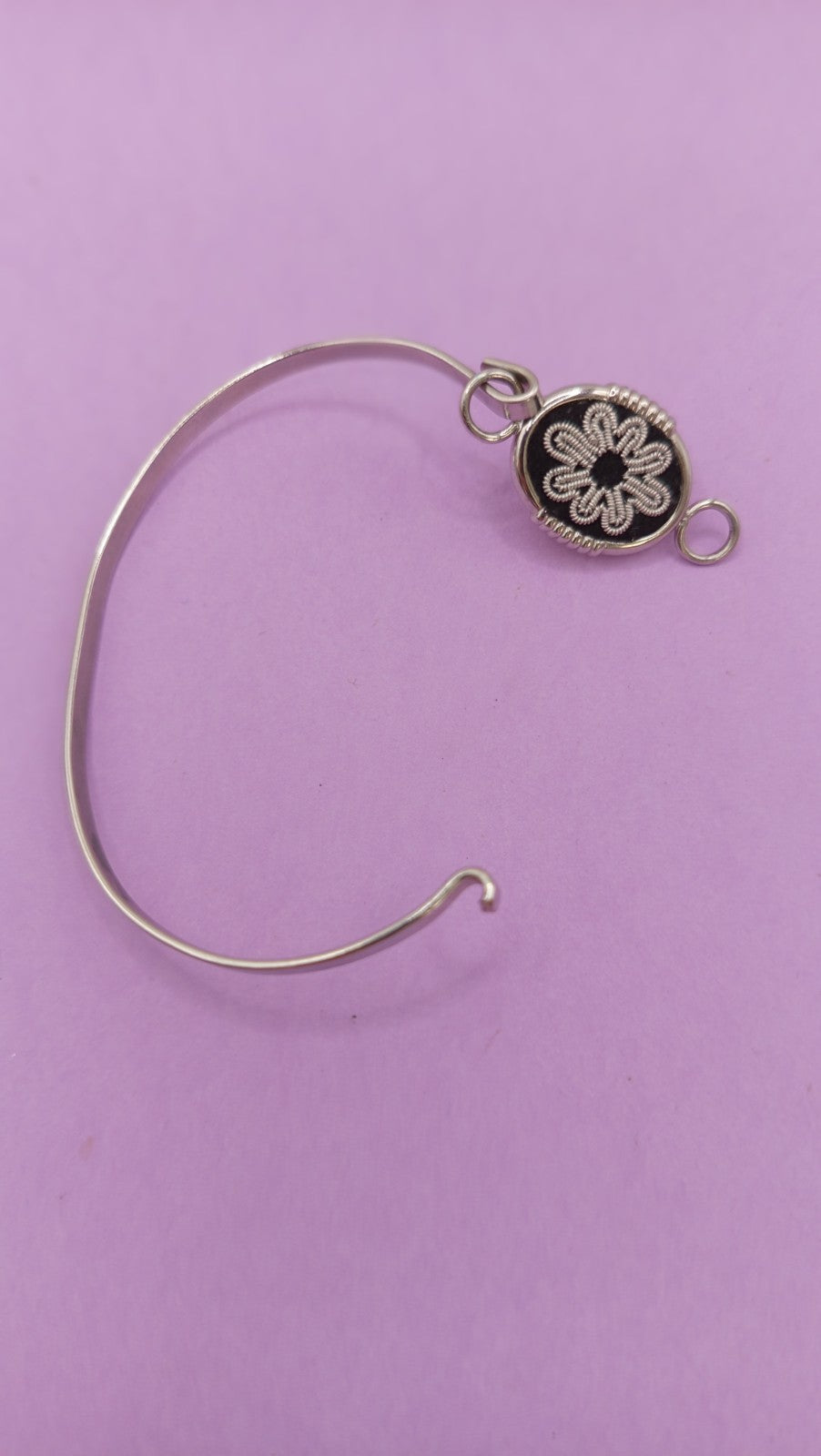 NO TARIFF Vintage Sami Bracelet Handmade Scandinavia Norway Pewter Leather