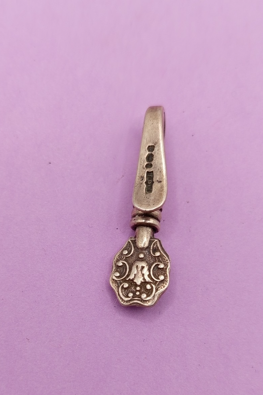Antique Silver Napkin Holder Clip Hallmarked Victorian NO TARIFF