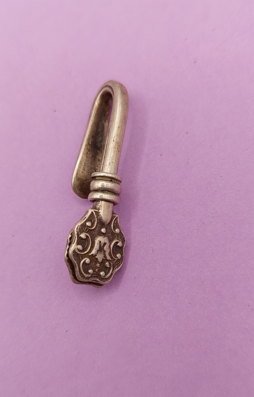 Antique Silver Napkin Holder Clip Hallmarked Victorian NO TARIFF