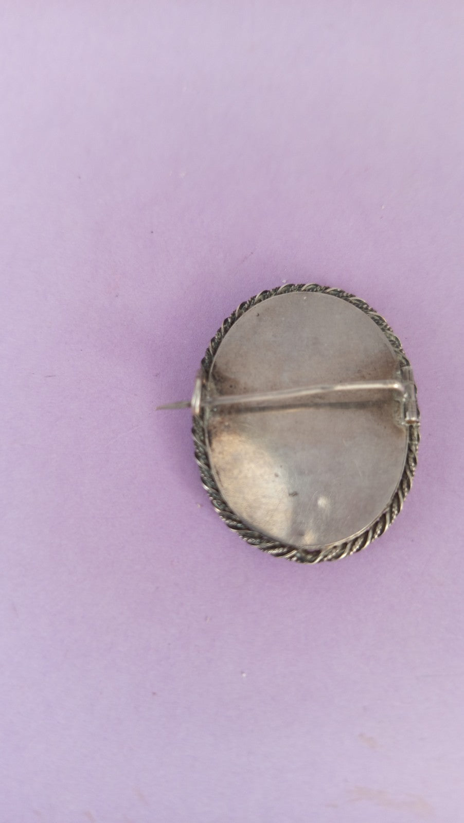 NO TARIFFS Antique Silver Mourning Sepia Brooch Willow 1894 Victorian