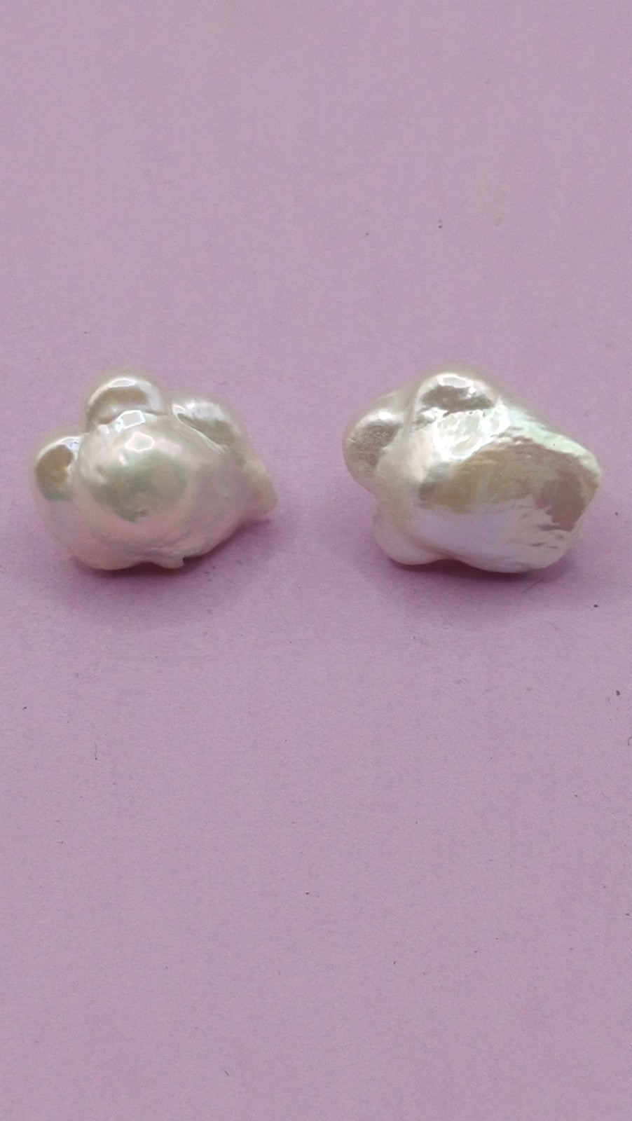 NO TARIFFS 14K Gold Baroque Pearls Earrings Vintage