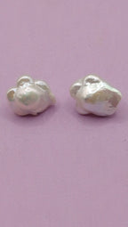 NO TARIFFS 14K Gold Baroque Pearls Earrings Vintage