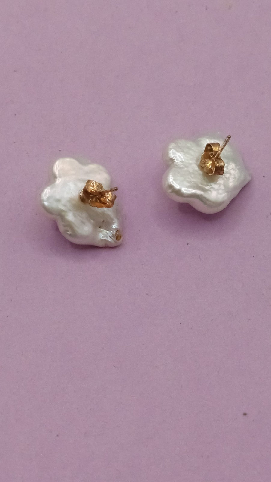 NO TARIFFS 14K Gold Baroque Pearls Earrings Vintage
